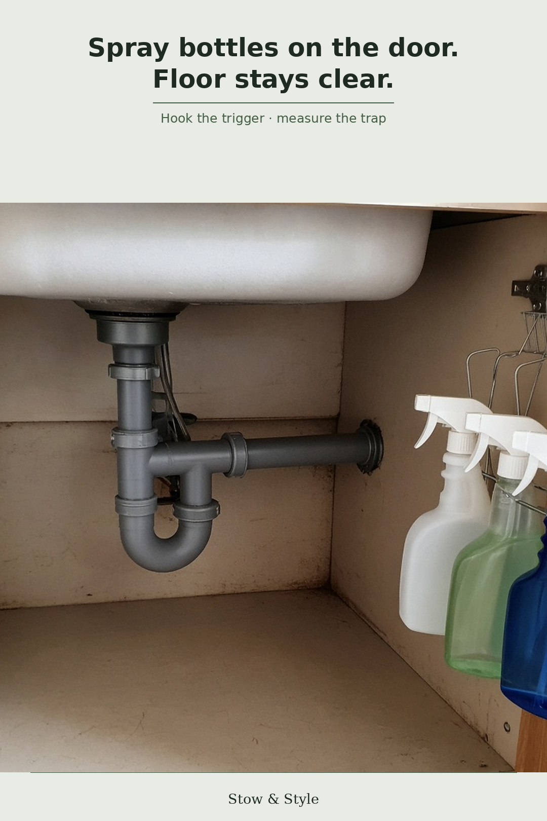 Organized cabinet storage with bottles