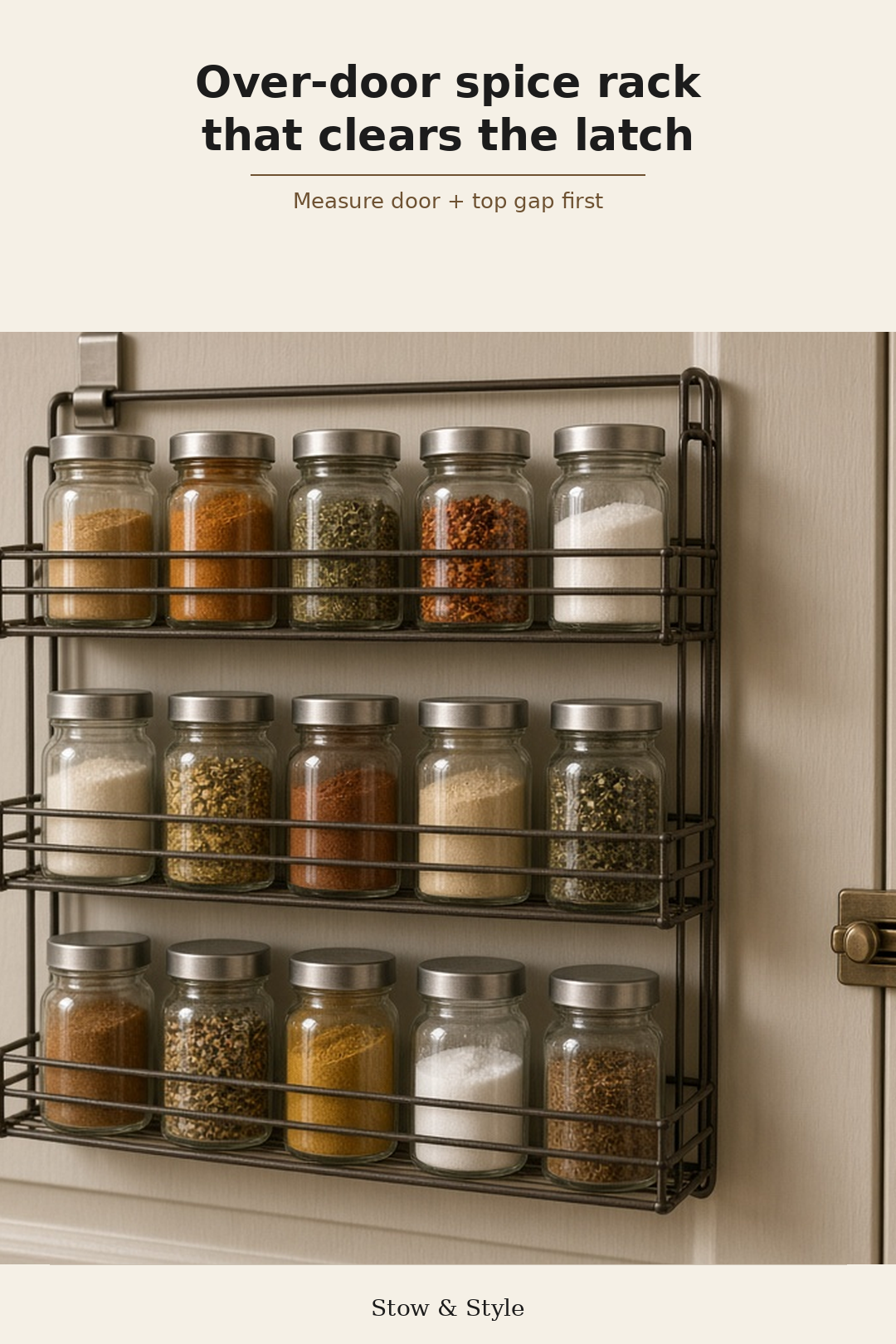 Apartment pantry with organized shelves