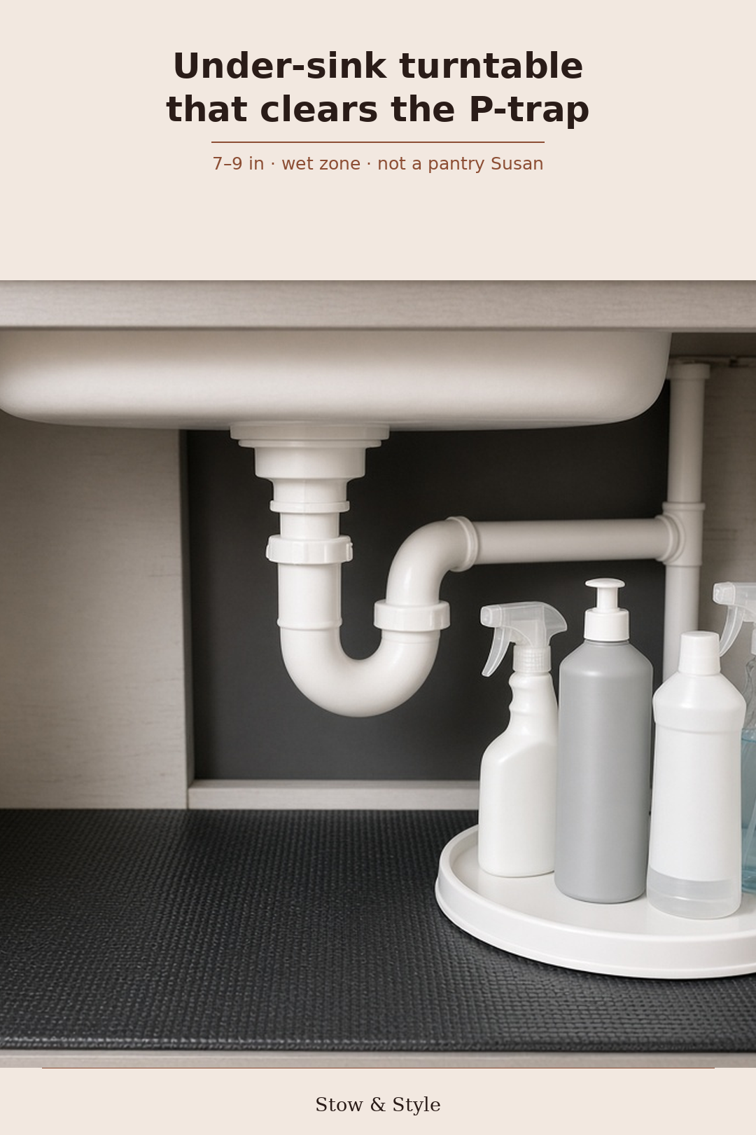 Organized under-sink cabinet
